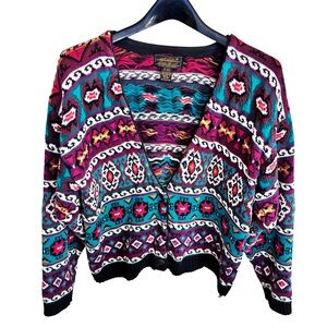 Vintage Eddie Bauer Heavy Patterned Sweater Sz M